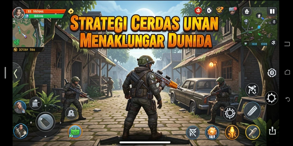 Screenshot gameplay 2757 yang menunjukkan pertempuran strategis intens.