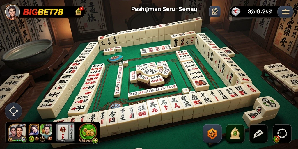 Tampilan gameplay Mahjong yang menarik di BIGBET78.