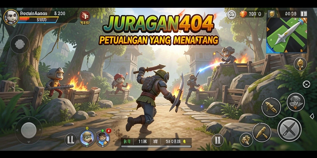 Screenshot menunjukkan gameplay seru dan menantang di <strong>JURAGAN404</strong>.