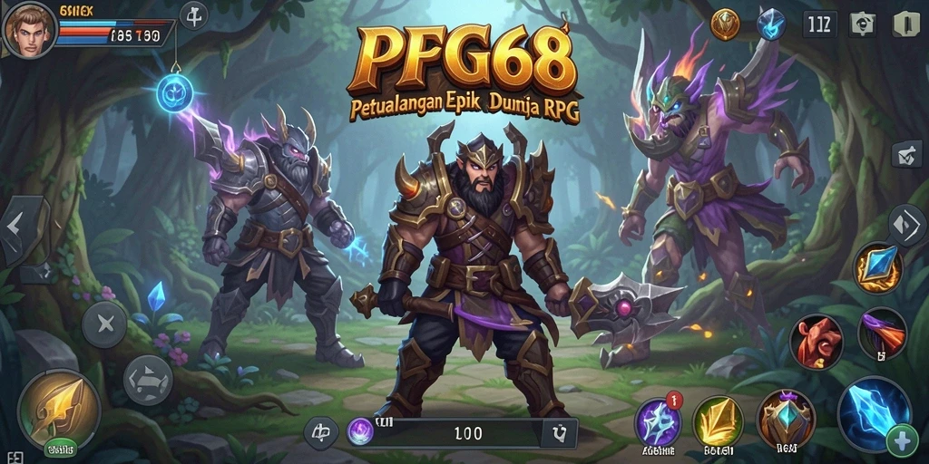 Tampilan dalam game yang menakjubkan dan penuh aksi RPG.