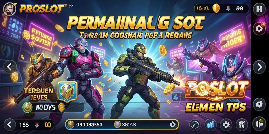 Menampilkan gameplay mendebarkan dalam PROSLOT yang menggabungkan slot dan TPS.