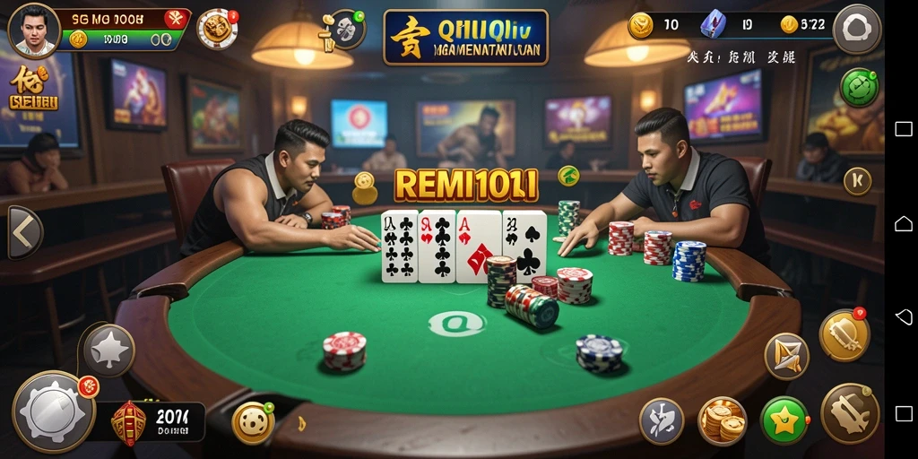 Tampilan layar permainan QiuQiu yang seru dan menantang.